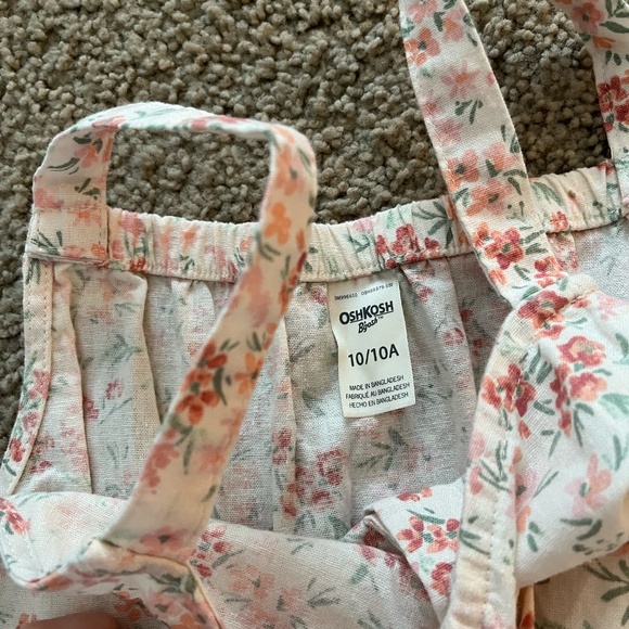 OshKosh B’gosh Girls Floral One Piece Jumpsuit Romper - Picture 4 of 6
